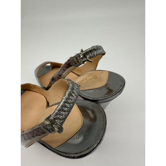 Christian Louboutin PVC Print Slingback Pumps Multicolor Women's Size 39 - Picture 7 of 14